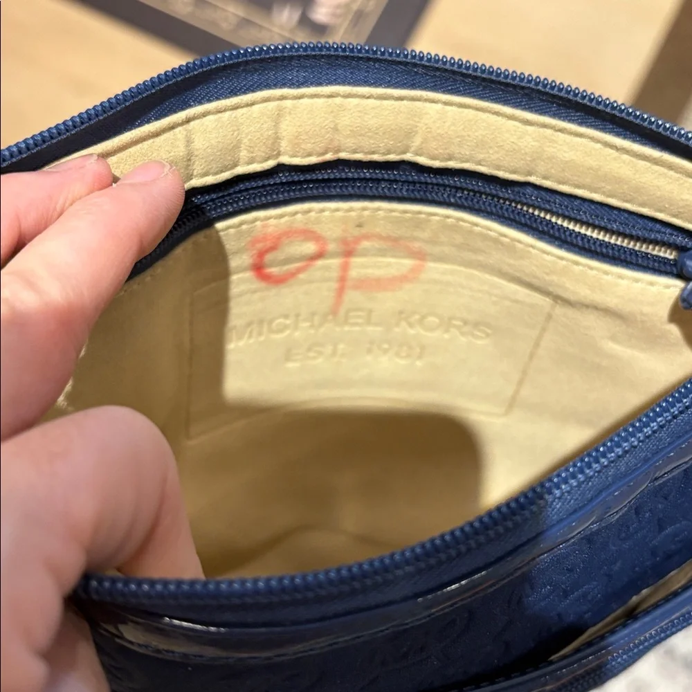 Michael Kors Dark Blue Messenger Bag‎ crossbody purse